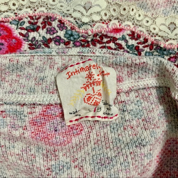Free People Floral Thermal Tank Top Large - Picture 5 of 5